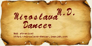 Miroslava Dancer vizit kartica